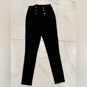 Zara gold button leggings